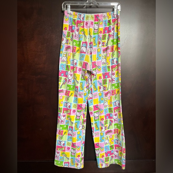 Hello Kitty Rockstar Sleepwear Pant Straight Leg 💯 cotton colorful in Size L - Picture 4 of 9